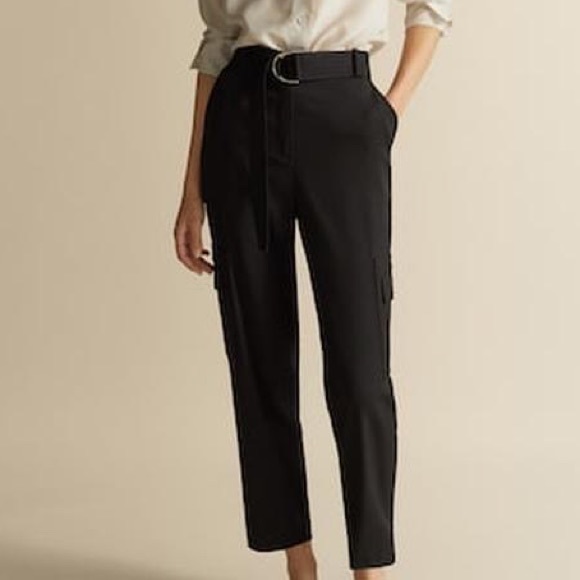 MASSIMO DUTTI black ankle cargo pants - Picture 3 of 4